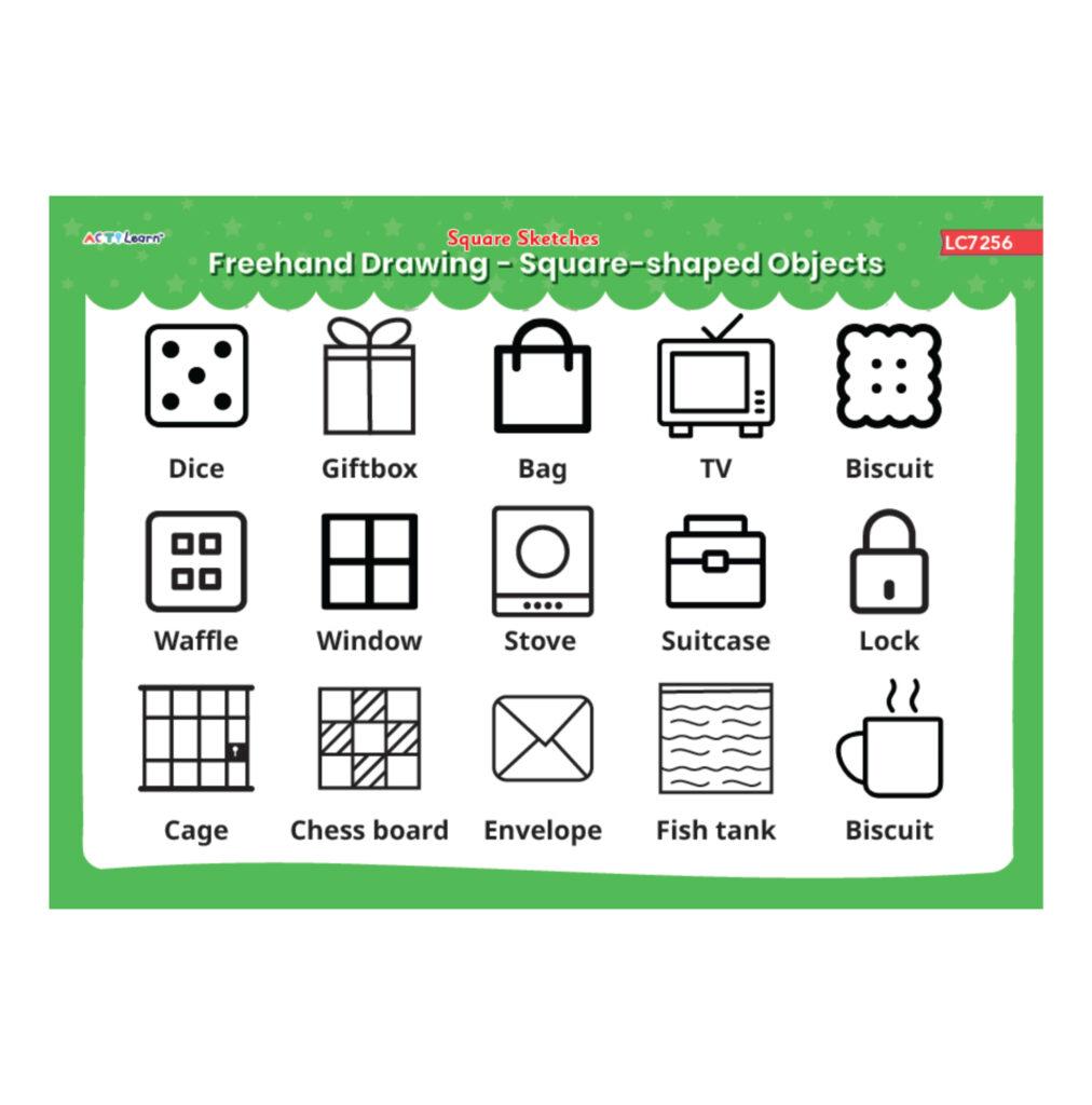 Freehand drawing - circle, square, triangle, rectangle shaped objects 4 Untitled 3