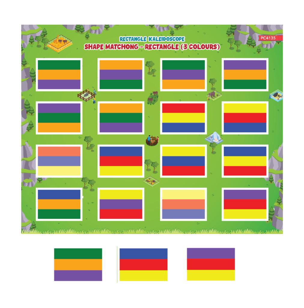 Shape matching - Rectangle (3 colours) - ActiLearn