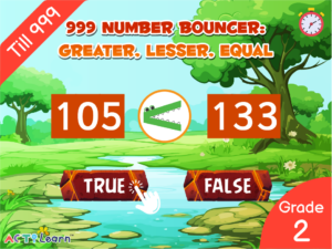 3-Digit True False Math Game Grade 2