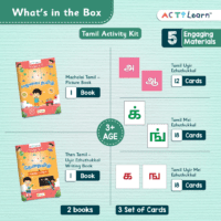 Tamil Activity Kit for Kindergarteners – Book, Flashcards and Writing Practice
