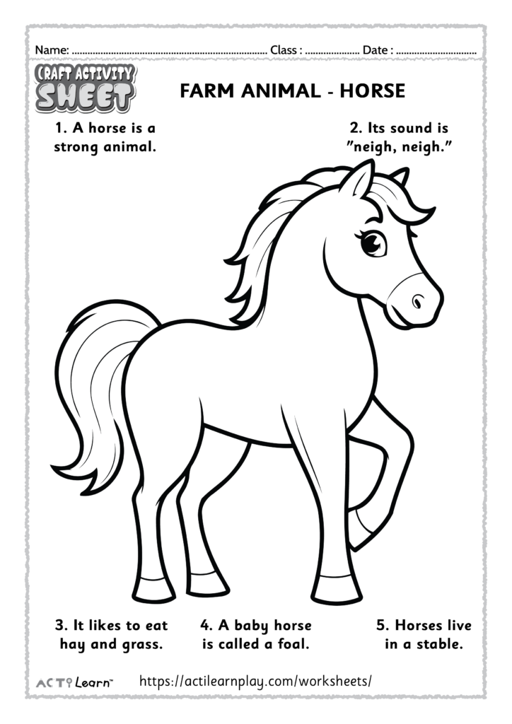 Free Printable Coloring Pages for Kids | Horse